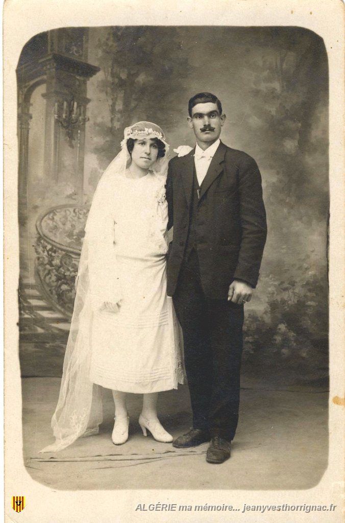 mariage Helene et Victor Serrano 001.jpg - 1923 - Le mariage de Victor SERRANO et de Hélène SANTANDER.